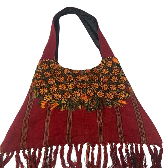 Floral Stitched Women’s Boho shoulder bag - Picture 7 of 7